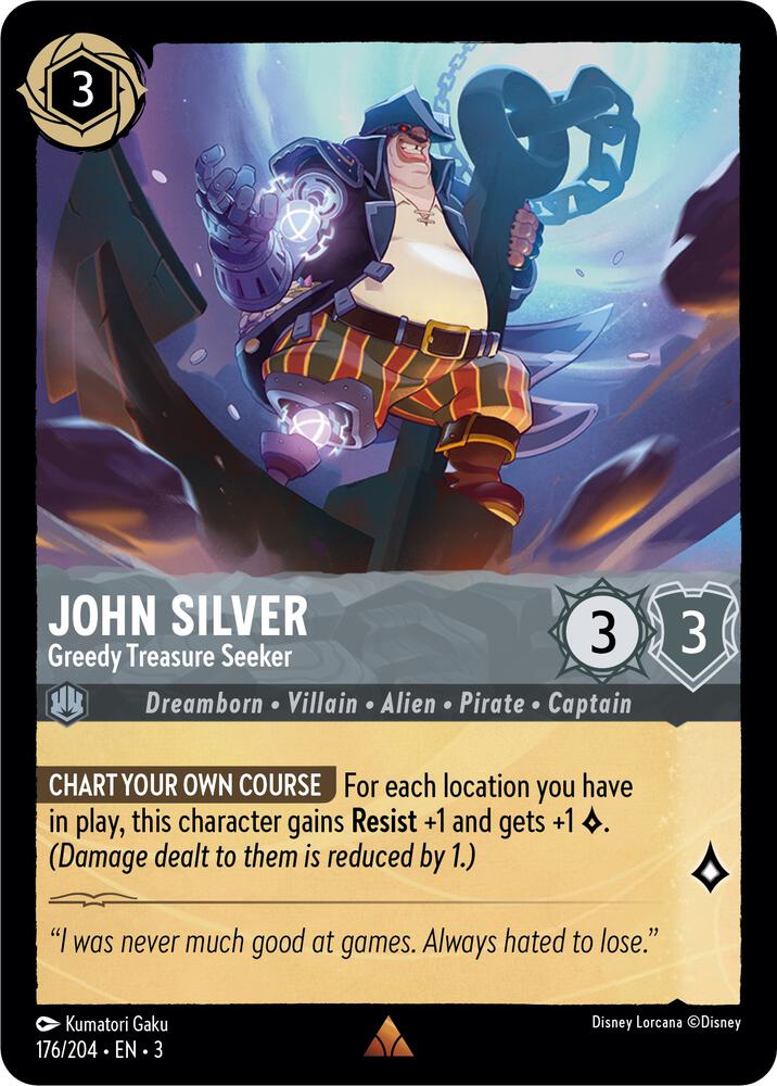 [Foil] Set 3 176/204 John Silver - Greedy Treasure Seeker R
