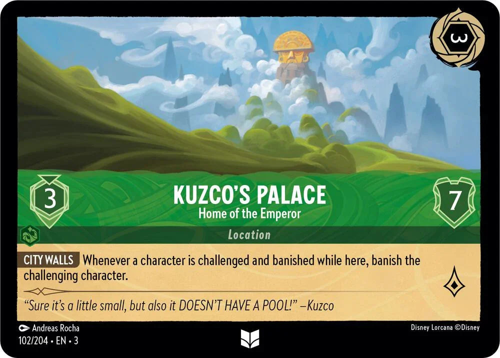 Set 3 102/204 Kuzco's Palace - Home of the Emperor U