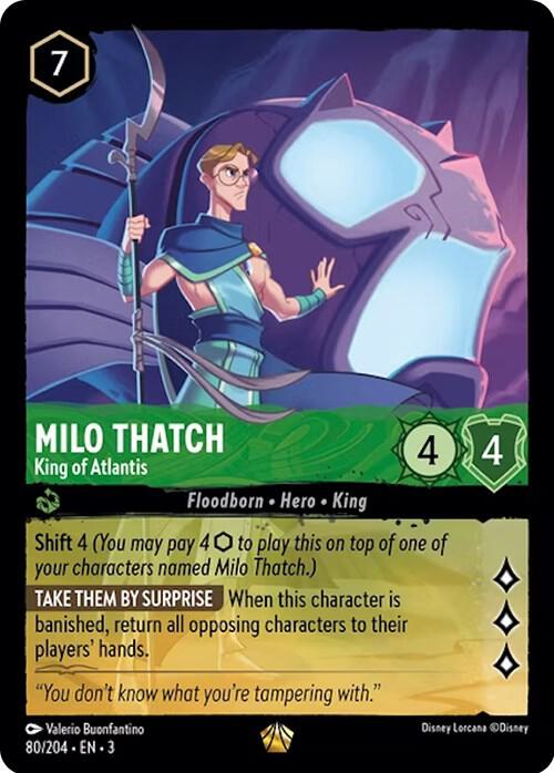 [Foil] Set 3 080/204 Milo Thatch - King of Atlantis L