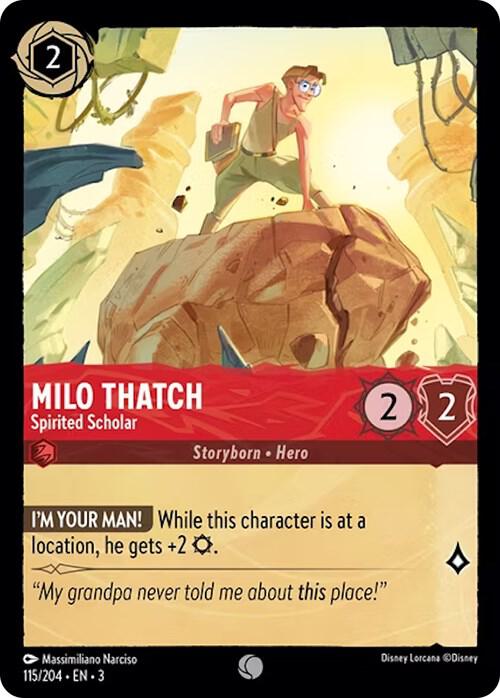[Foil] Set 3 115/204 Milo Thatch - Spirited Scholar C
