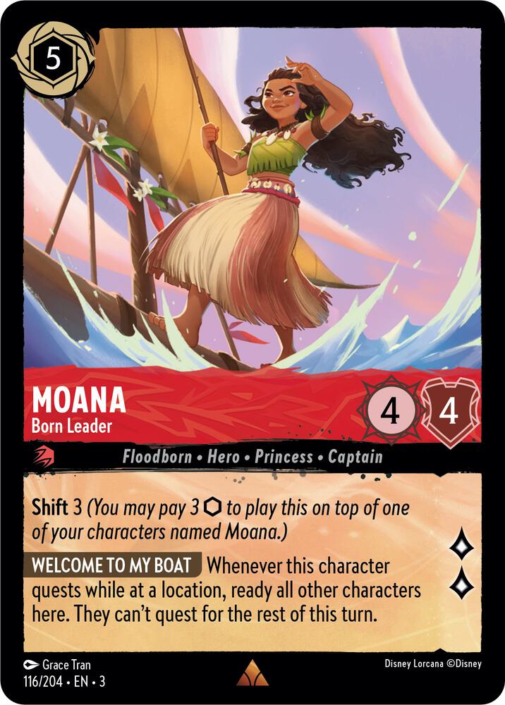[Foil] Set 3 116/204 Moana - Born Leader R