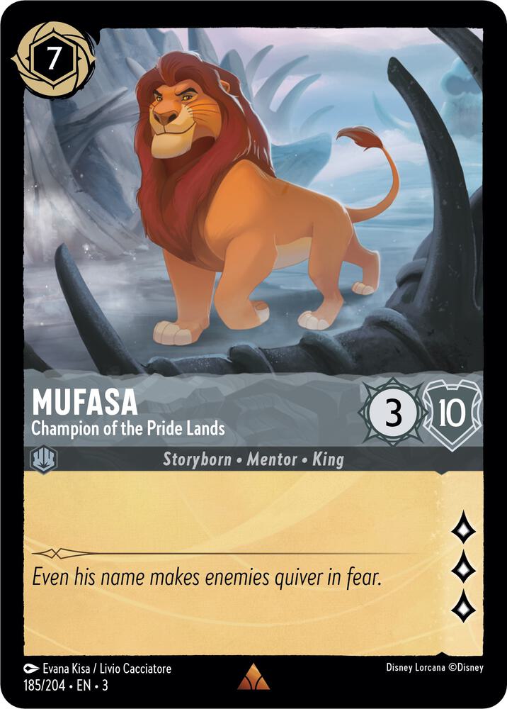 [Foil] Set 3 185/204 Mufasa - Champion of the Pride Lands R