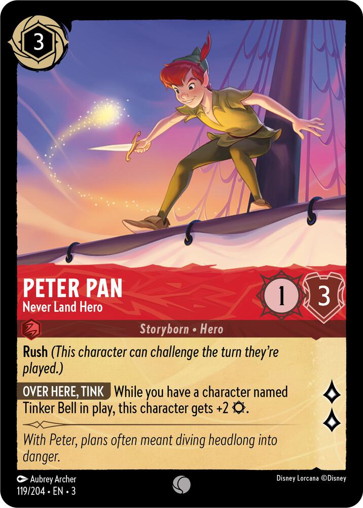 [Foil] Set 3 119/204 Peter Pan - Never Land Hero C