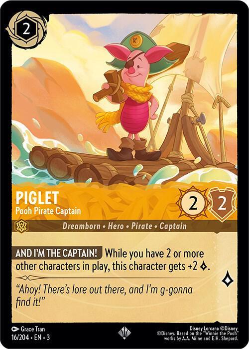 Set 3 016/204 Piglet - Pooh Pirate Captain SR