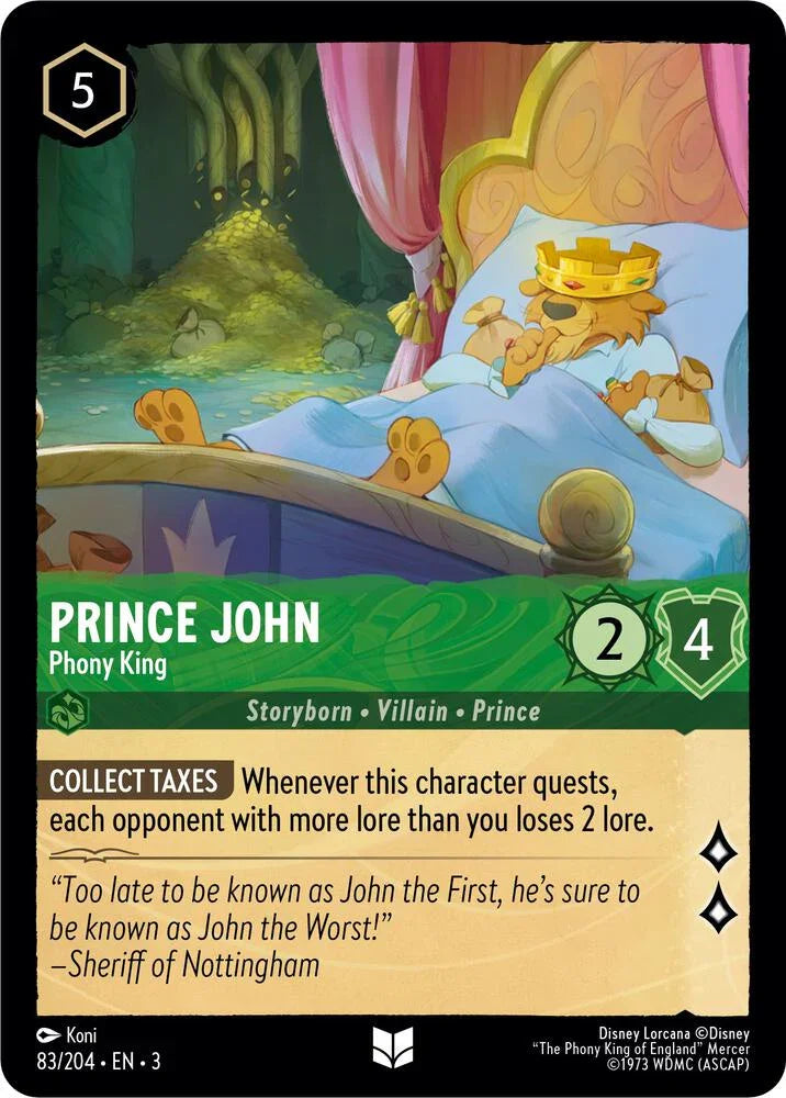 Set 3 083/204 Prince John - Phony King U