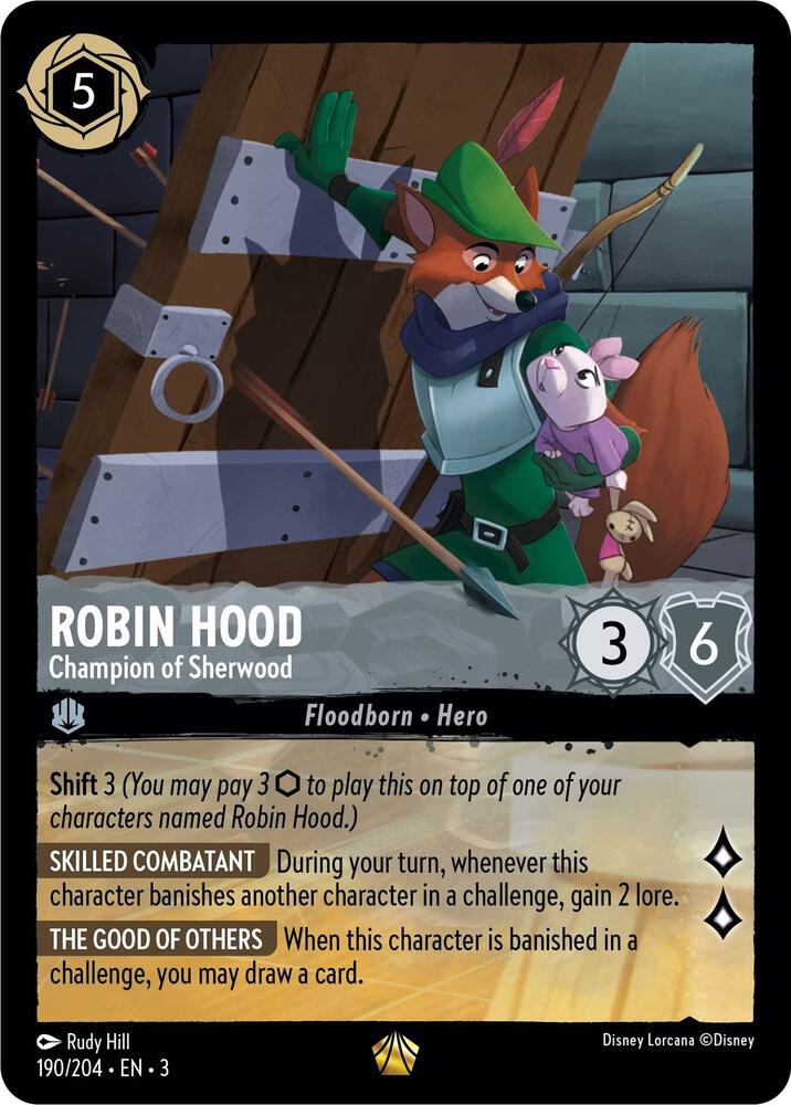 [Foil] Set 3 190/204 Robin Hood - Champion of Sherwood L