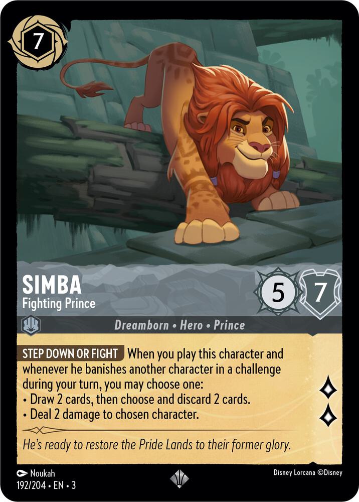 [Foil] Set 3 192/204 Simba - Fighting Prince SR