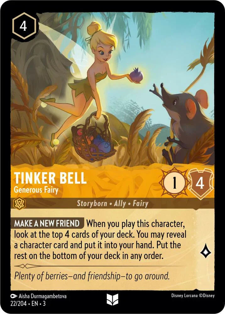 Set 3 022/204 Tinker Bell - Generous Fairy U