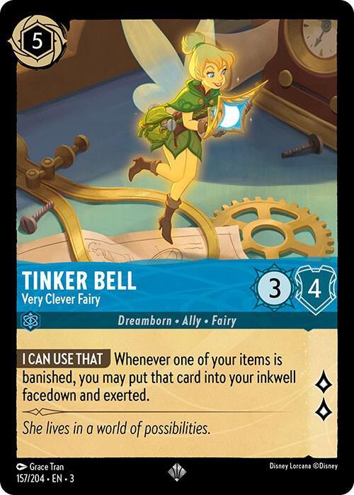Set 3 157/204 Tinker Bell - Very Clever Fairy SR