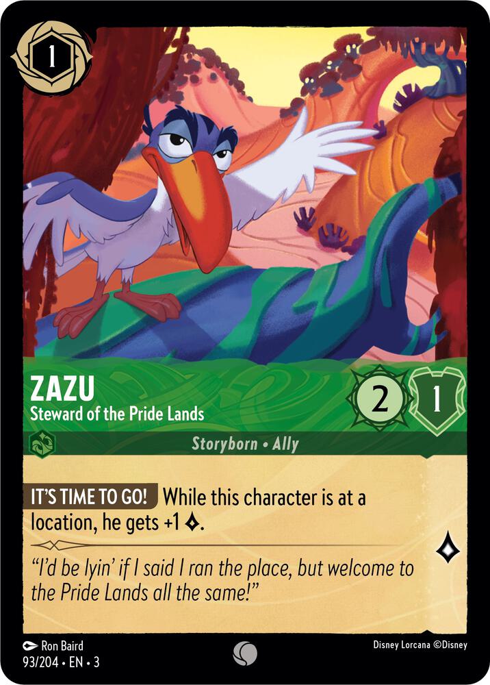 [Foil] Set 3 093/204 Zazu - Steward of the Pride Lands C