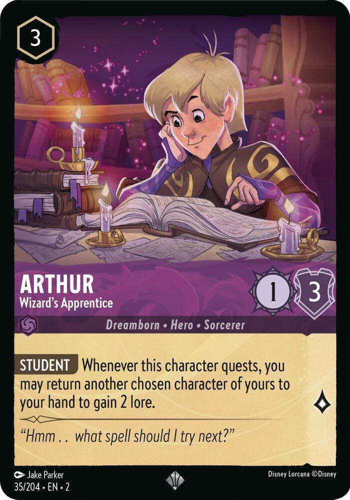 Set 2 035/204 Arthur - Wizard's Apprentice SR