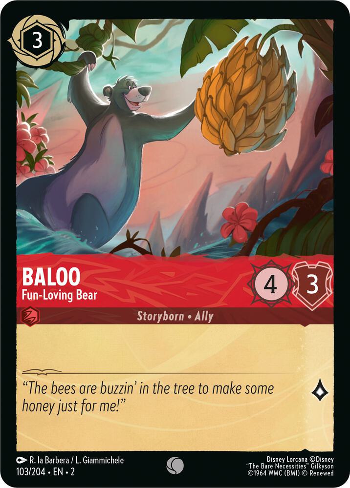 [Foil] Set 2 103/204 Baloo - Fun-Loving Bear C