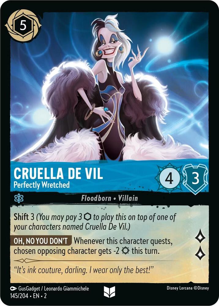 [Foil] Set 2 145/204 Cruella De Vil - Perfectly Wretched U