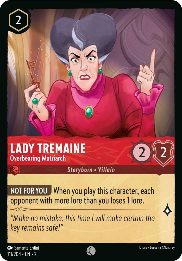 [Foil] Set 2 111/204 Lady Tremaine - Overbearing Matriarch C
