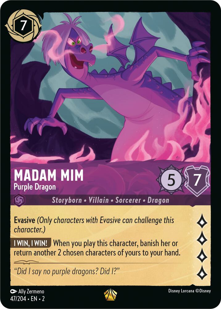 Set 2 047/204 Madam Mim - Purple Dragon L