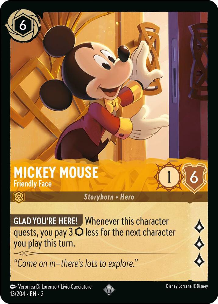 [Foil] Set 2 013/204 Mickey Mouse - Friendly Face SR