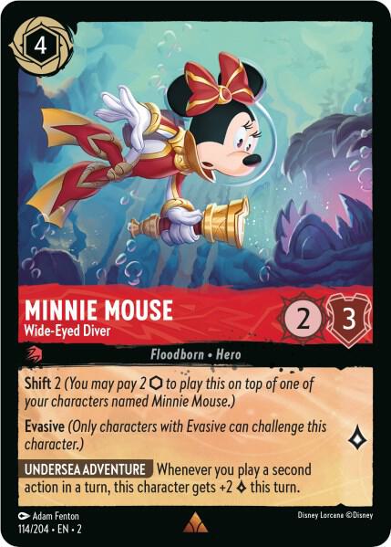Set 2 114/204 Minnie Mouse - Wide-Eyed Diver R
