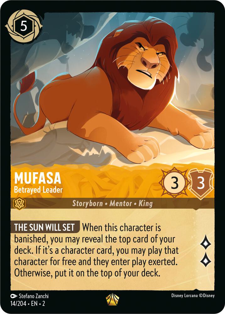 [Foil] Set 2 014/204 Mufasa - Betrayed Leader L