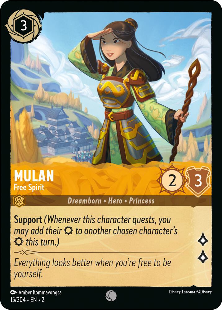 [Foil] Set 2 015/204 Mulan - Free Spirit C