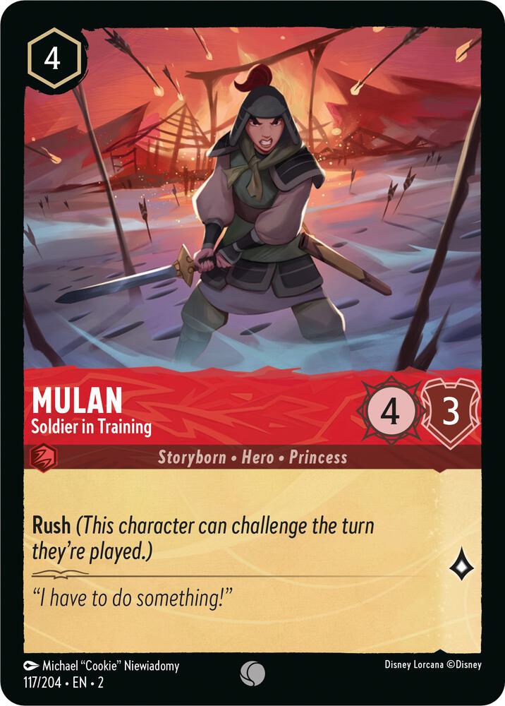 Set 2 117/204 Mulan - Soldier in Training C