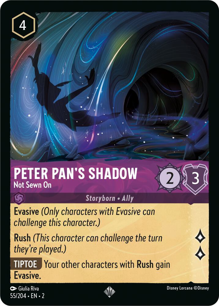 [Foil] Set 2 055/204 Peter Pan's Shadow - Not Sewn On SR