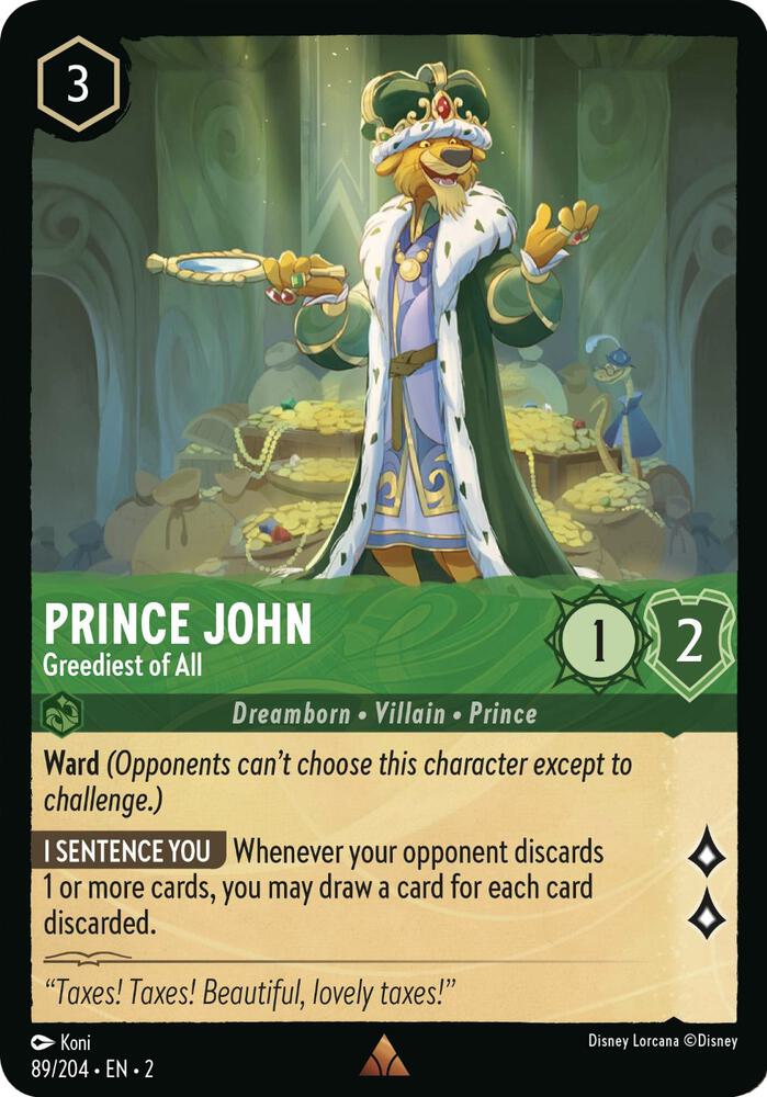 [Foil] Set 2 089/204 Prince John - Greediest of All R