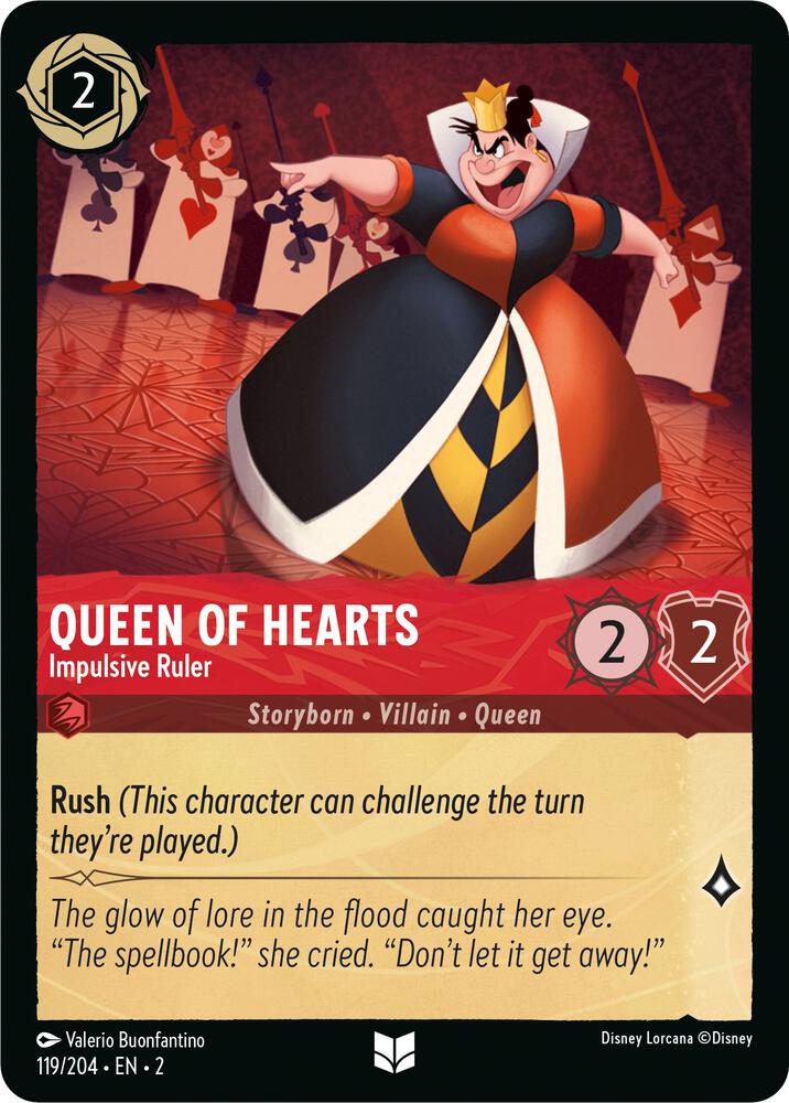 [Foil] Set 2 119/204 Queen of Hearts - Impulsive Ruler U