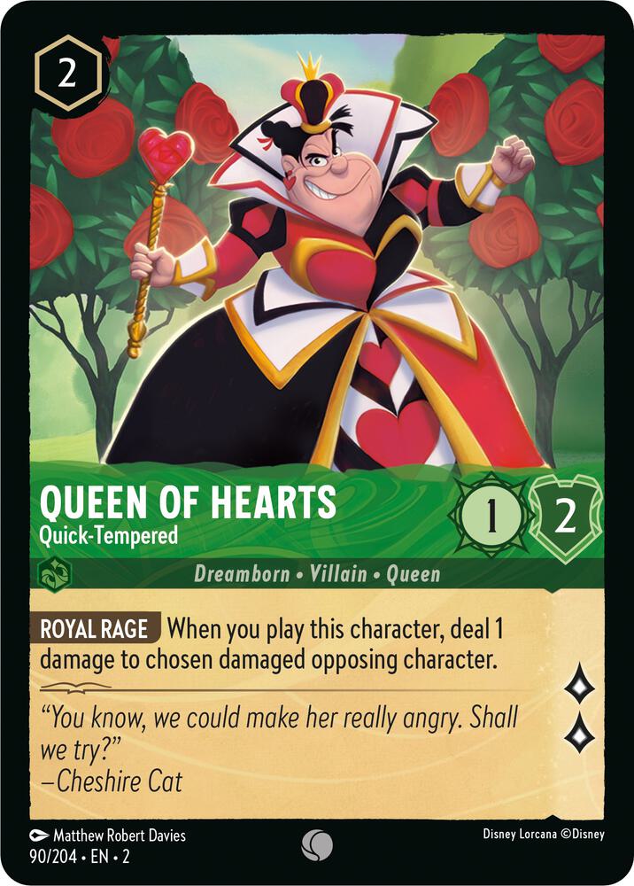 [Foil] Set 2 090/204 Queen of Hearts - Quick-Tempered C