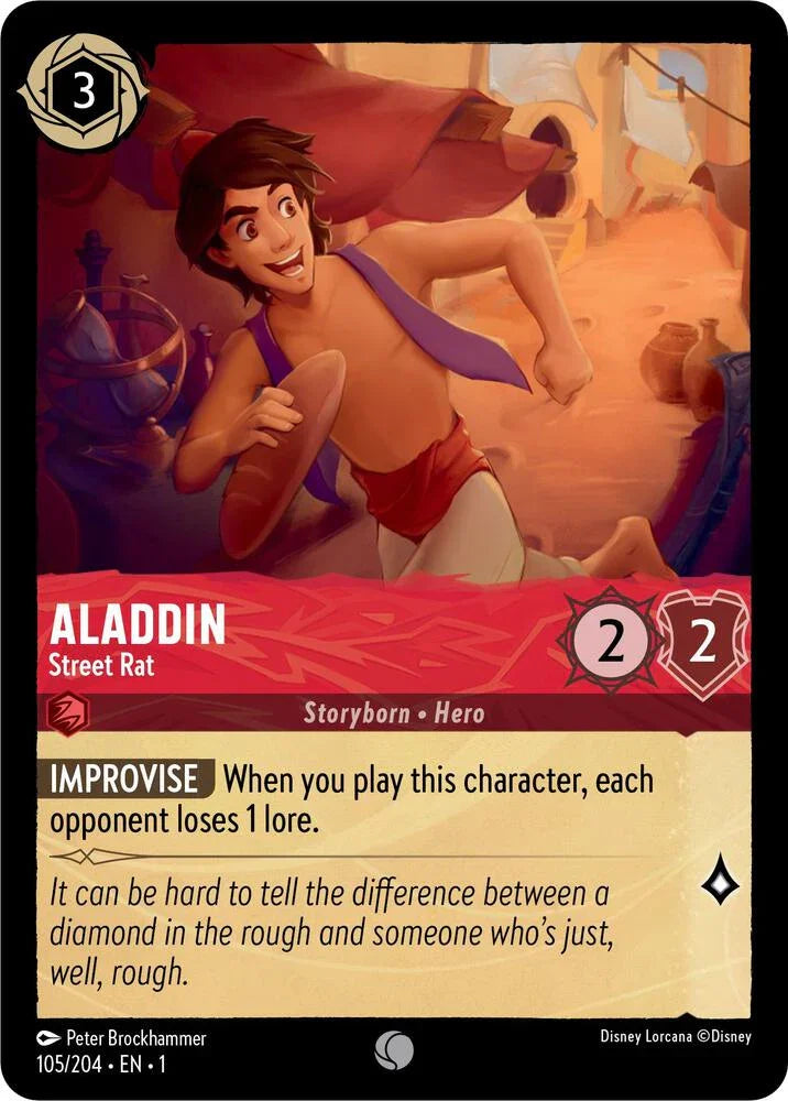 [Foil] Set 1 105/204 Aladdin - Street Rat C