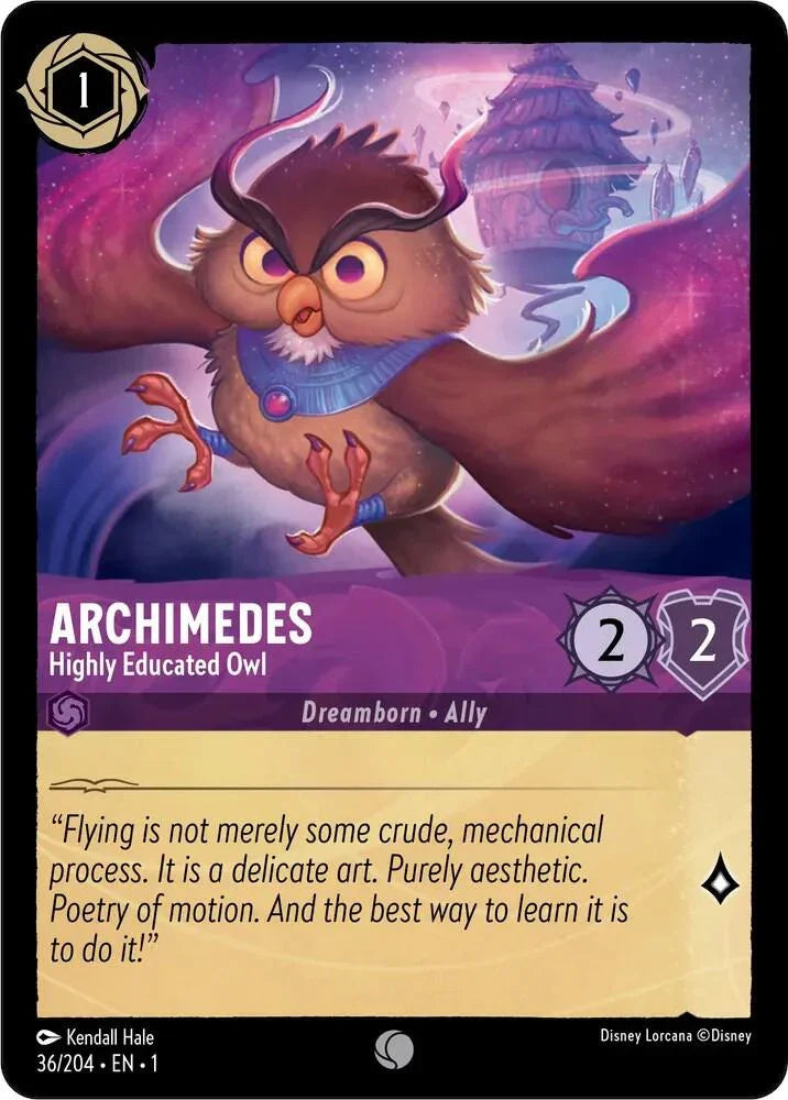 [Foil] Set 1 036/204 Archimedes - Highly Educated Owl C