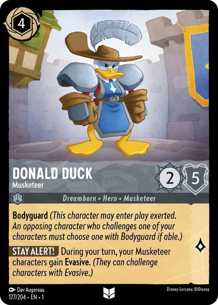[Foil] Set 1 177/204 Donald Duck - Musketeer U