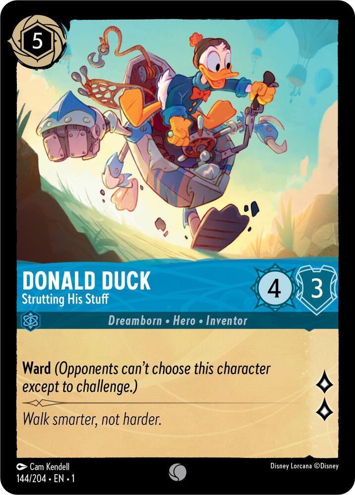 [Foil] Set 1 144/204 Donald Duck - Strutting His Stuff C