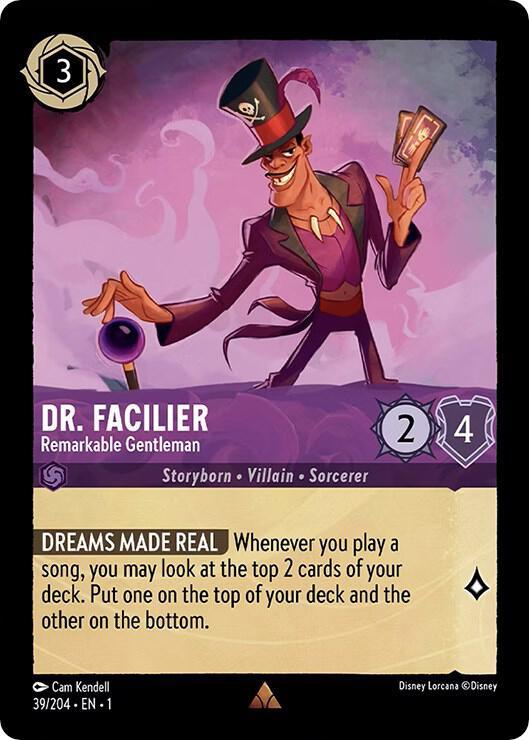 [Foil] Set 1 039/204 Dr. Facilier - Remarkable Gentleman R