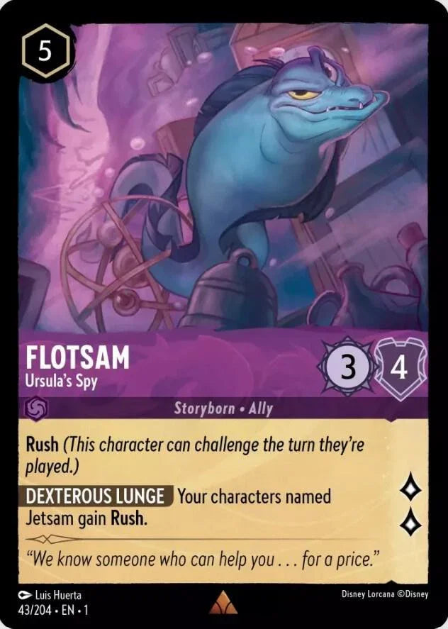 [Foil] Set 1 043/204 Flotsam - Ursula's Spy R