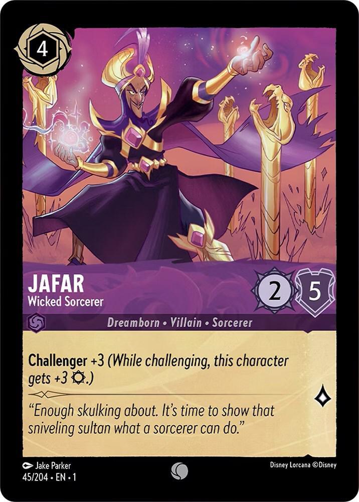 [Foil] Set 1 045/204 Jafar - Wicked Sorcerer C
