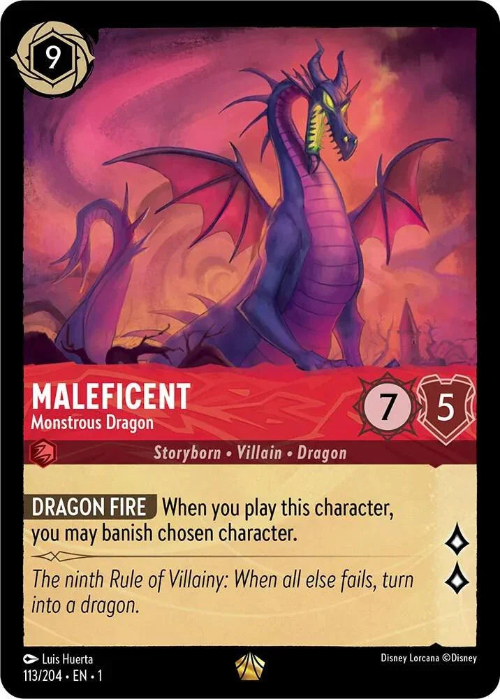 Set 1 113/204 Maleficent - Monstrous Dragon L