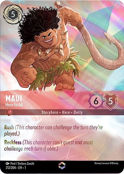 Set 1 212/204 Maui - Hero to All (Enchanted) E