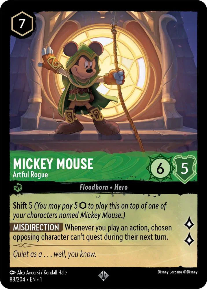 Set 1 088/204 Mickey Mouse - Artful Rogue SR