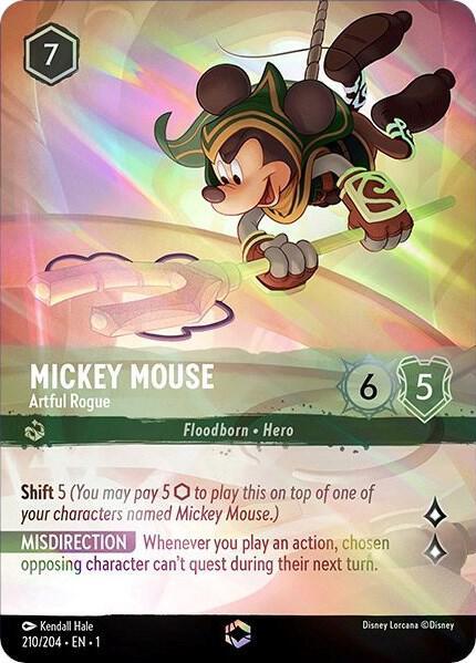 Set 1 210/204 Mickey Mouse - Artful Rogue (Enchanted) E