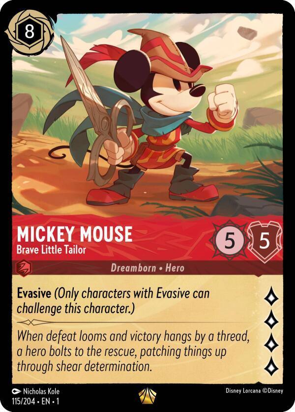 [Foil] Set 1 115/204 Mickey Mouse - Brave Little Tailor L