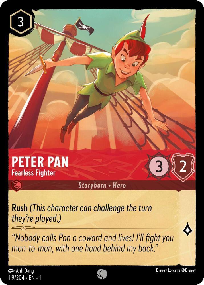 [Foil] Set 1 119/204 Peter Pan - Fearless Fighter C