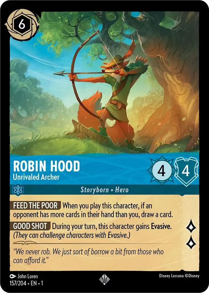 Set 1 157/204 Robin Hood - Unrivaled Archer SR