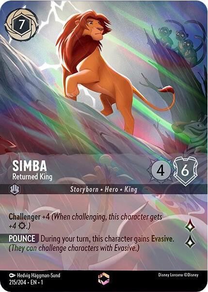 Set 1 215/204 Simba - Returned King (Enchanted) E