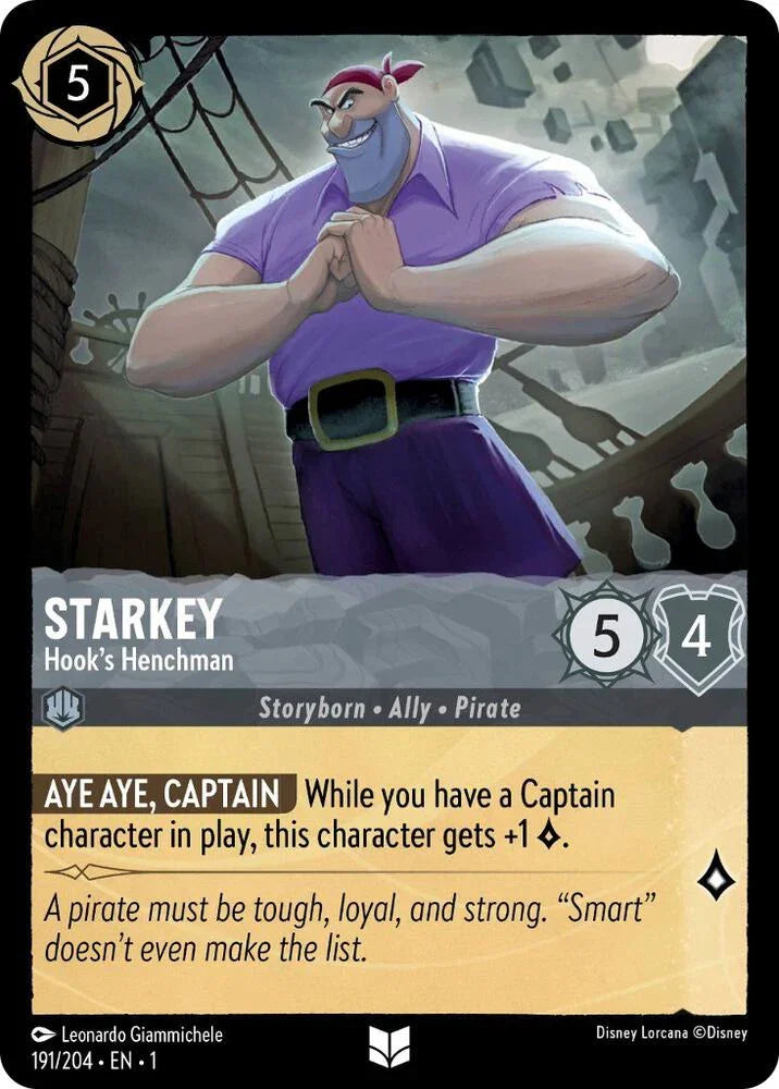 [Foil] Set 1 191/204 Starkey - Hook's Henchman U