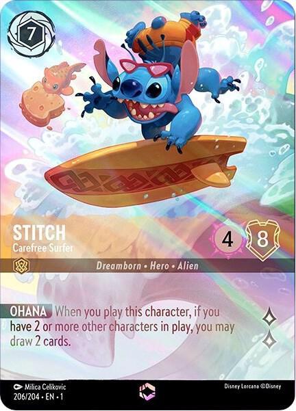 Set 1 206/204 Stitch - Carefree Surfer (Enchanted) E