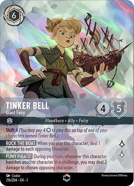 Set 1 216/204 Tinker Bell - Giant Fairy (Enchanted) E