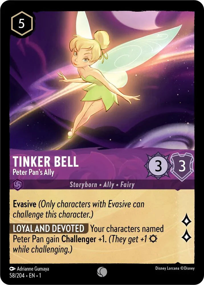 Set 1 058/204 Tinker Bell - Peter Pan's Ally C