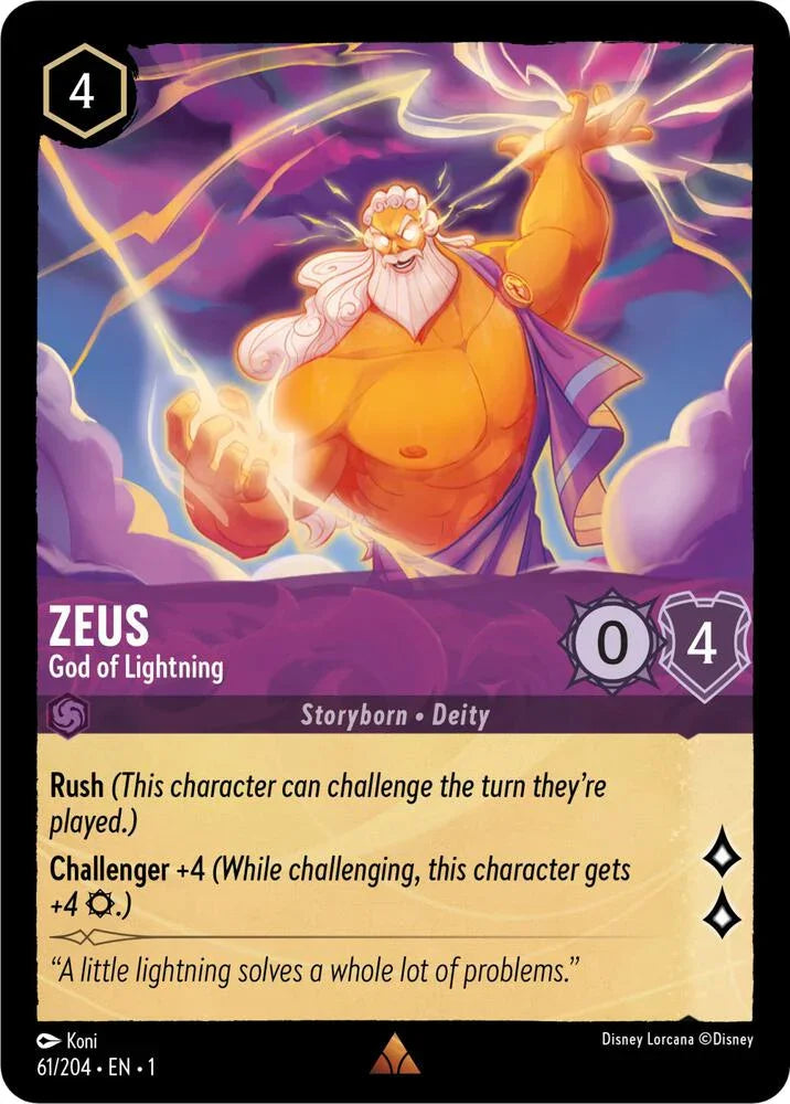 [Foil] Set 1 061/204 Zeus - God of Lightning R