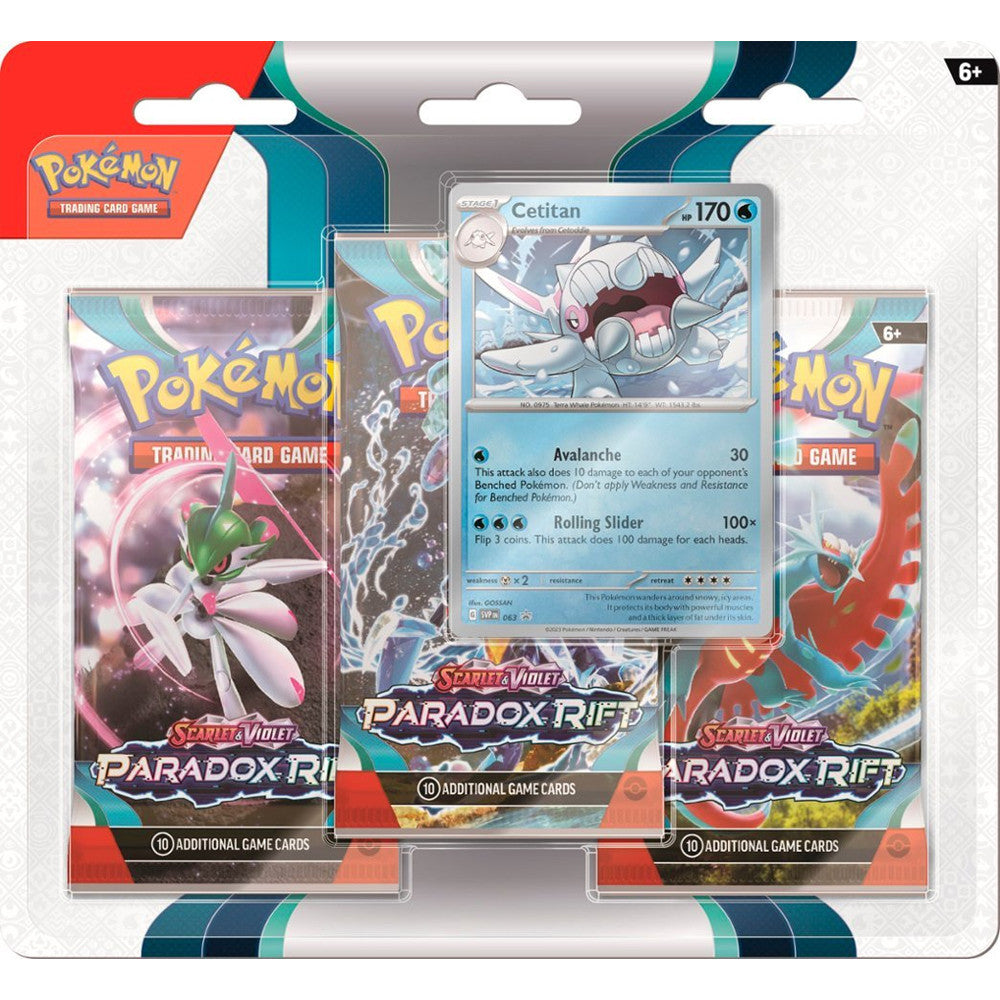 Pokemon TCG 美版 Scarlet & Violet SV4「Paradox Rift」3 Booster Blister - Cetitan