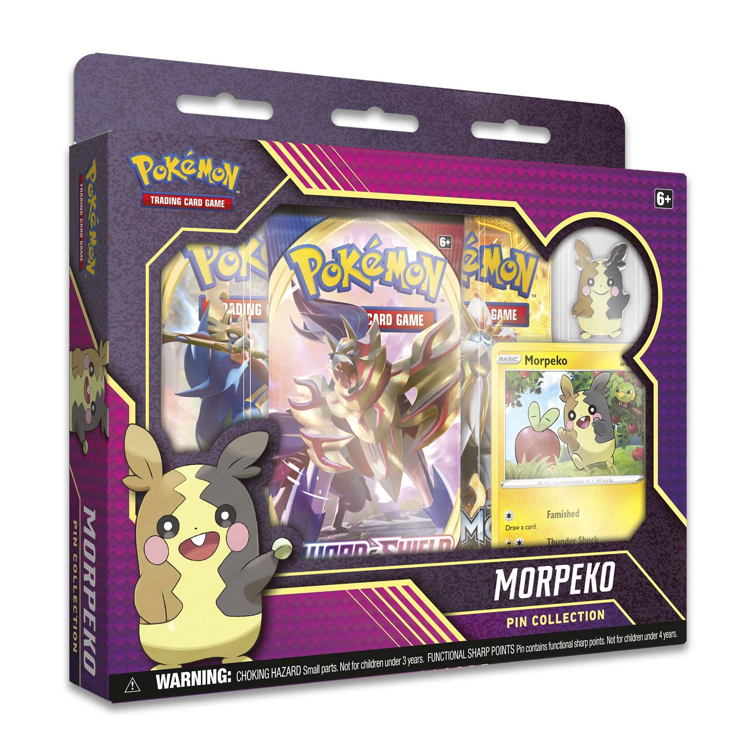 Pokemon TCG 美版 Sword & Shield Morpeko Pin Collection